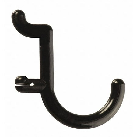 Locking Pegboard Hook - Functionaire FH1-4 1 in.L Locking Pegboard Hooks, Blk - Pack of 8