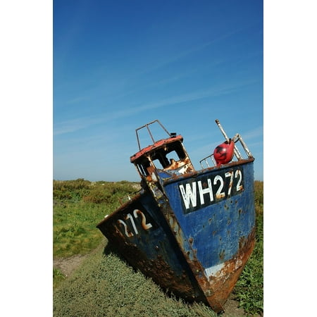 - Canvas Print Wreck England Boot Stranded Coast Ship Norfolk Stretched Canvas 10 x 14
