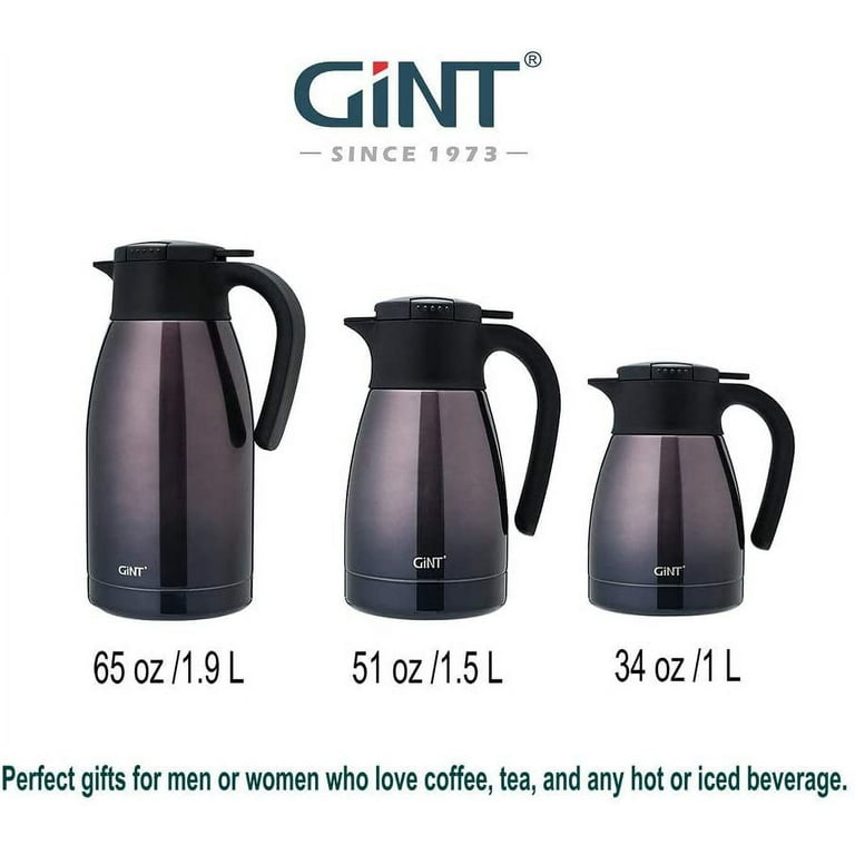Green 1l Thermal Coffee Carafe Double Walled Vacuum Coffee Pot
