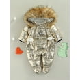 thumbnail image 3 of Seyurigaoka Unisex Baby Footed Jumpsuit, Glossy Hooded Long Sleeves Romper with Gloves, 3 of 8