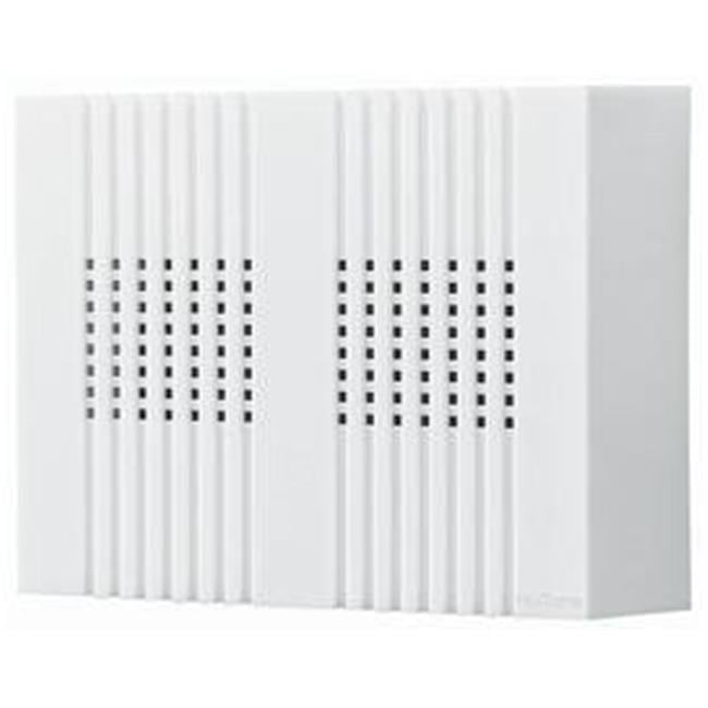 NuTone LA14WH Decorative Wired Paintable Two-Note Door Chime White Grille