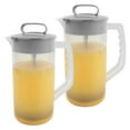 YEAUEME 1/2Pcs Mixing Pitcher for Drinks 2000ml Sealed Water Bottle