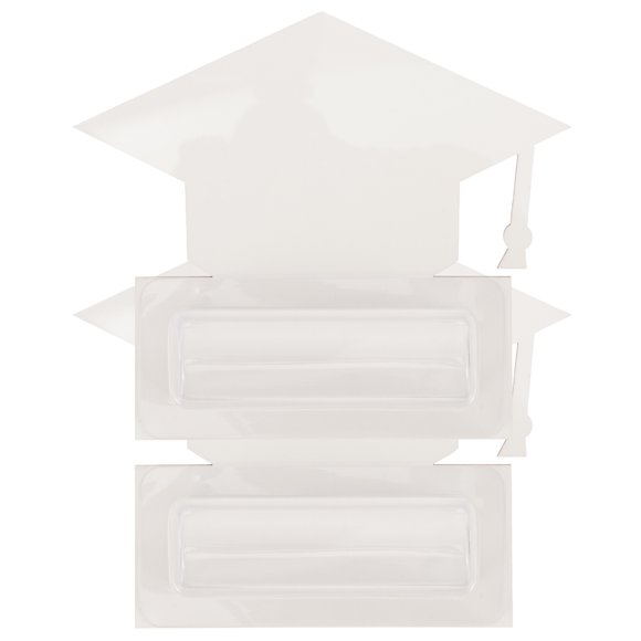2pcs Blank Cards Graduation Cap Cards Sublimation DIY Note Cards with Lip Balm Pouches