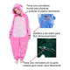 thumbnail image 2 of Pijama De Una Pieza De Animal De Dibujos Animados Niños, 2 of 8