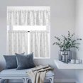 thumbnail image 6 of 3 Piece Kitchen Curtains and Valances Set Coffee Cafe Curtains 36 Inch Length White Grey Modern Concise Cup Farmhouses Valance & Tier Curtain for Living Room Bedroom Small Window 54"x18"+27"x36"*2, 6 of 6