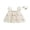 Khaki, variant on Newborn Baby Girl Summer Princess Romper Dress Decorative Plush Ball Jumpsuit Tutu Tulle Dress and Bow Headband First Birthday Outfit