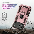 thumbnail image 7 of Dteck Case for iPhone 17 Pro Max,Military Grade Drop Impact Case 360 Metal Rotating Ring Kickstand Holder Armor Heavy Duty Shockproof Cover for iPhone 17 Pro Max ,Rosegold, 7 of 7