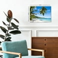 thumbnail image 6 of HFDF Beach Wall Art Palm Tree Ocean Bathroom Wall Decor Tropical Coconut Palms Natural Landscape Photography Picture Coastal Seascape Canvas Poster Photo Living Room Wall in 24x20inch Framed, 6 of 6