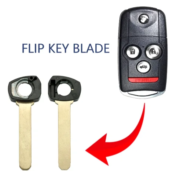 SET OF 2 Flip Key Blade For Acura 2007-2013 MDX RDX TL TSX ZDX HO01