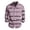 Light pink, variant on CharmCyan Men Long Sleeve Button Down Shirt Casual Regular Fit Striped Print Turn Down Collar Classic Shirt Top Black L