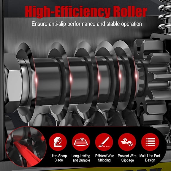 Wire Stripper Machine Gauge Wire 3-17mm, Manual & Electric Drill Compatible Copper Wire Stripping Tool with 6 Channels 5 Blades, Scrap Wire Stripping Machine for Efficient Cable Stripping