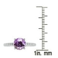 thumbnail image 3 of Sterling Silver with Natural Amethyst and White Topaz Engagement Ring, 3 of 3
