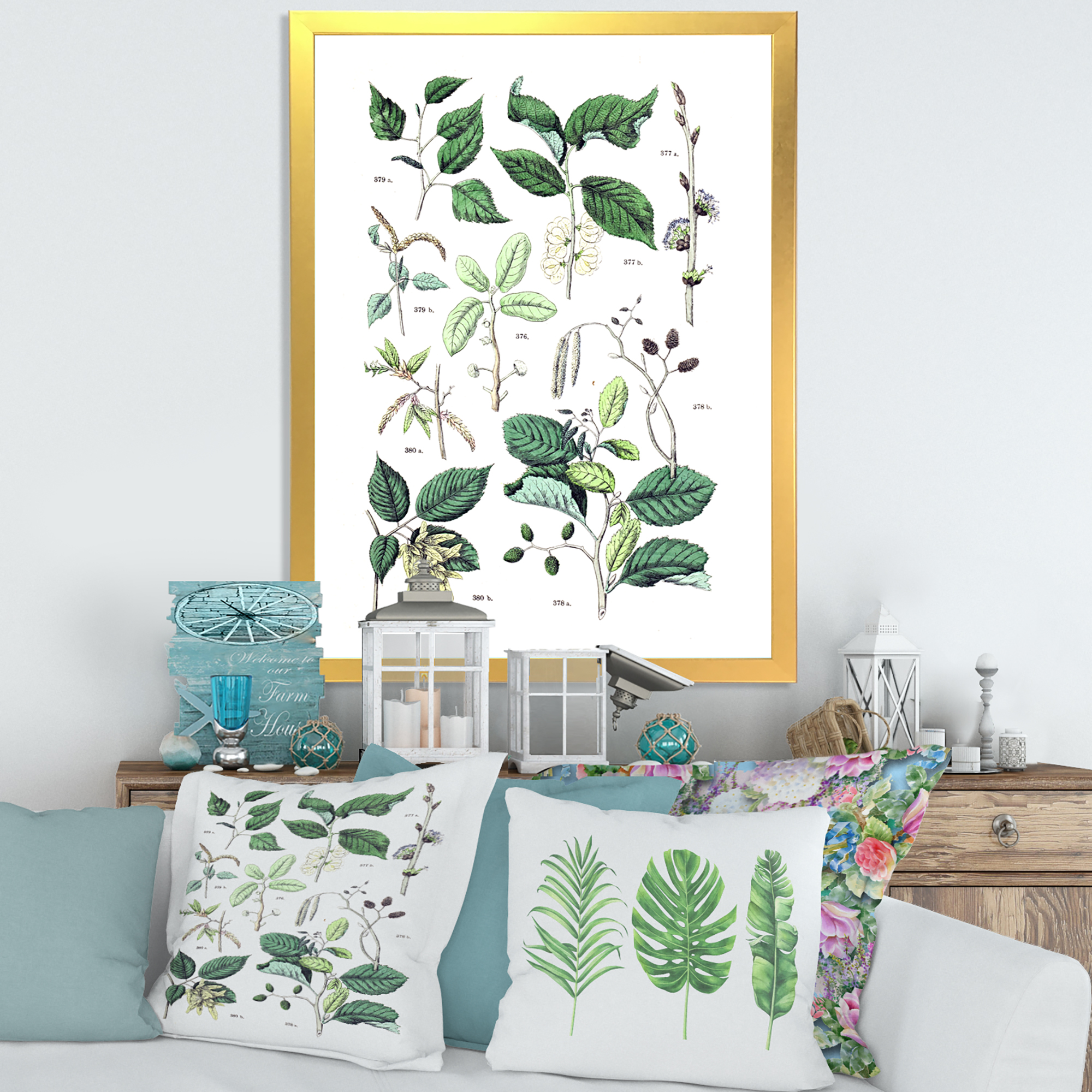 Designart 'Ancient Botanicals VIII' Traditional Framed Art Print