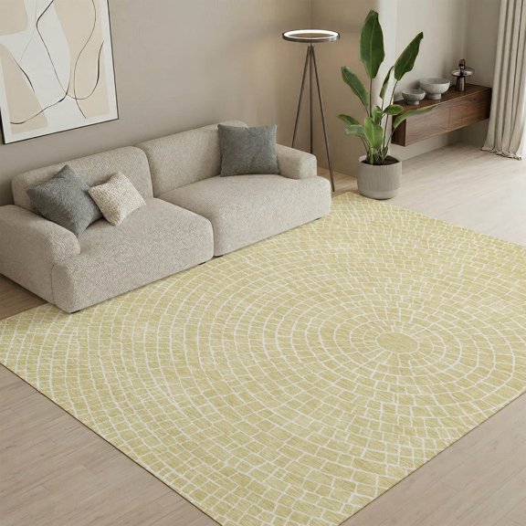 Addison Rugs Mayfield Premium Machine Washable Transitional Geometric Wheat Rectangle Rug, 10' x 14'
