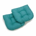 thumbnail image 2 of Blazing Needles Indoor/Outdoor Rounded Back Chair Cushion, 19" x 19", Aqua Blue 2 Count, 2 of 3