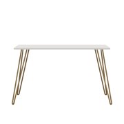 Ameriwood Home Owen Writing Desk, White & Gold