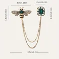 thumbnail image 4 of Rhinestone Bee Tassel Brooch Retro Personality Chain Brooch Collar Pin Vintage Style Clothing Accessories, 4 of 6
