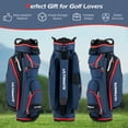 thumbnail image 5 of Gymax 9.5" Golf Cart Bag w/14 Divider Rain Hood Cooler Bag 8 Pockets, 5 of 10