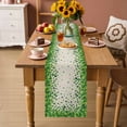 thumbnail image 2 of St. Patrick's Day Table Runner - 60 Inch Long Spring Lucky Shamrocks Leaves Retro Country Cotton and Linen Blended Dress Scarves Farmhouse Table Runner for Kitchen Dining, Coffee Table, 13" x 60", 2 of 8