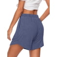 thumbnail image 5 of MOSHU 3 Pack Womens Pajamas Shorts Drawstring Pj Shorts for Women Casual Sleep Lounge Shorts with Pockets, 5 of 11