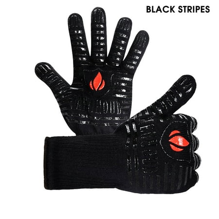 BBQ Cooking Glove 500 Centigrade Heat Resistant Oven Gloves For Cooking Grilling Baking ...