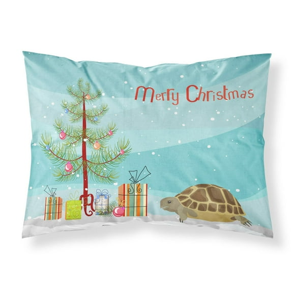 Turtle Merry Christmas Fabric Standard Pillowcase