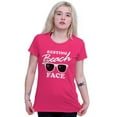 thumbnail image 3 of Resting Beach Face Summertime Vibes Womens Slim Fit Graphic Tee Brisco Brands S, 3 of 5