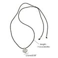 thumbnail image 5 of XISAOK Goth Black Rope Big Heart Pendant Choker Necklace for Women Elegant Jewelry, 5 of 11