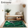 thumbnail image 3 of ODIKA 4'x6' Machine Washable Non-Slip Area Rug, Sculptural Cthulhu Tentacle High Traffic Rug, Green, 94243, 3 of 7