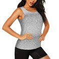 thumbnail image 2 of Balery Silver Mosaic Camiseta sin mangas estampada ligera para mujer, tops de entrenamiento sin mangas, camisetas de yoga transpirables de secado rápido.-XX-Large, 2 of 7