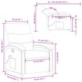 thumbnail image 4 of vidaXL Fauteuil Inclinable de Massage Tissu Gris Pâle, 4 of 5