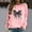 Pink, variant on CLOISE Halloween Womens Sweatshirt Trendy Halloween Print Oversized Sweatshirts Fall Long Sleeve Crewneck Hoodies Shirts Tunic Raglan Tops Halloween Party Clothes White XL Treat