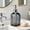 Gray, variant on Danhjin Soap Dispenser, Wave Pattern Foaming Liquid Hand Soap Dispenser for Bathroom Kitchen, Colored Glass Operated Shampoo Conditioner Dispenser with Pump, Modern Countertop Decor, 7.48x2.76in