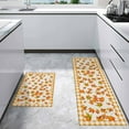 thumbnail image 4 of Fall Maple Leaf 2 Pieces Non-Slip Kitchen Mat Set Thanksgiving Autumn Orange Plaid Soft Door Mat with Rubber Backing,Dirtproof Rugs for Entrance Doorway 15.7x23.6in+15.7x47.2in, 4 of 9