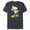 Navy Heather, variant on Disney Gold Mickey Mouse Pose - Short Sleeve Blended T-Shirt for Adults -Customized-Yellow