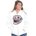 thumbnail image 4 of Funny Internet Troll Face Meme Unisex Plus Size Zip Hoodie Brisco Brands 4X, 4 of 5