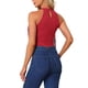 thumbnail image 3 of INSPIRAR CHIC Body de Mujer con Flecos Sin Mangas Cuello Halter Tops Bodycon S Rojo, 3 of 6