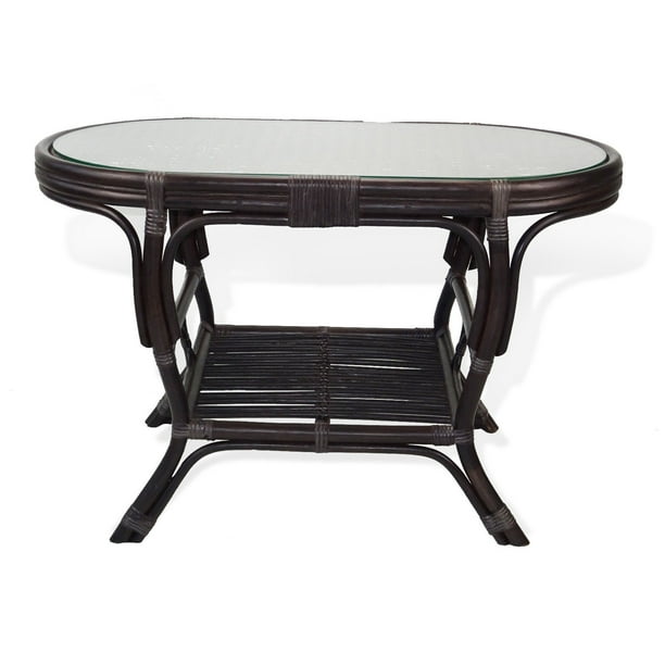 SK New Interiors Pelangi Oval Coffee Table Natural Rattan ...