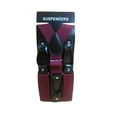 thumbnail image 2 of 6 Button Holes Link Men's Suspenders with 2 Length Adjusters Wine Red, 2 of 5