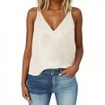 thumbnail image 6 of Caqnni Women Fashion Party Top Shirt Soild Color Strap Tank Top Vest Casual Sleeveless Sexy Slim Tunic Tank Top Womens Sleeveless Tank Top (XXXL,A113-Beige), 6 of 7