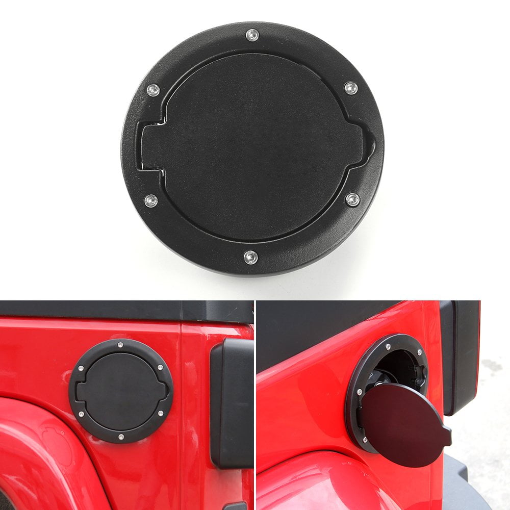 Aluminum Gas Cap Fuel Filler Door Cover Fit for 2007-2018 Jeep Wrangler JK  Rubicon Sahara and Unlimited Accessories, Easy To Install, No Drilling  Required, ABS Base Construction | Walmart Canada