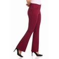 thumbnail image 2 of Rekkuna Women's Comfort Stretch Pull-On Bootcut Pant with Tummy Tamer Panel (8, Burgundy), 2 of 5
