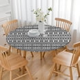 thumbnail image 3 of Fitted Round Tablecloth, Elastic Edge Design, Suitable for Round Tables Ranging from 36 in to 44 in,Round Outdoor Tablecloth,Bohemian,Easy Clean & Stain Resistant, 3 of 6