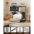 thumbnail image 5 of Máquina de espresso Electactic de 15 bares con molinillo y espumador de leche, 5 of 5