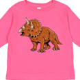 thumbnail image 4 of Inktastic Triceratops Roaring Boys or Girls Long Sleeve Toddler T-Shirt, 4 of 5