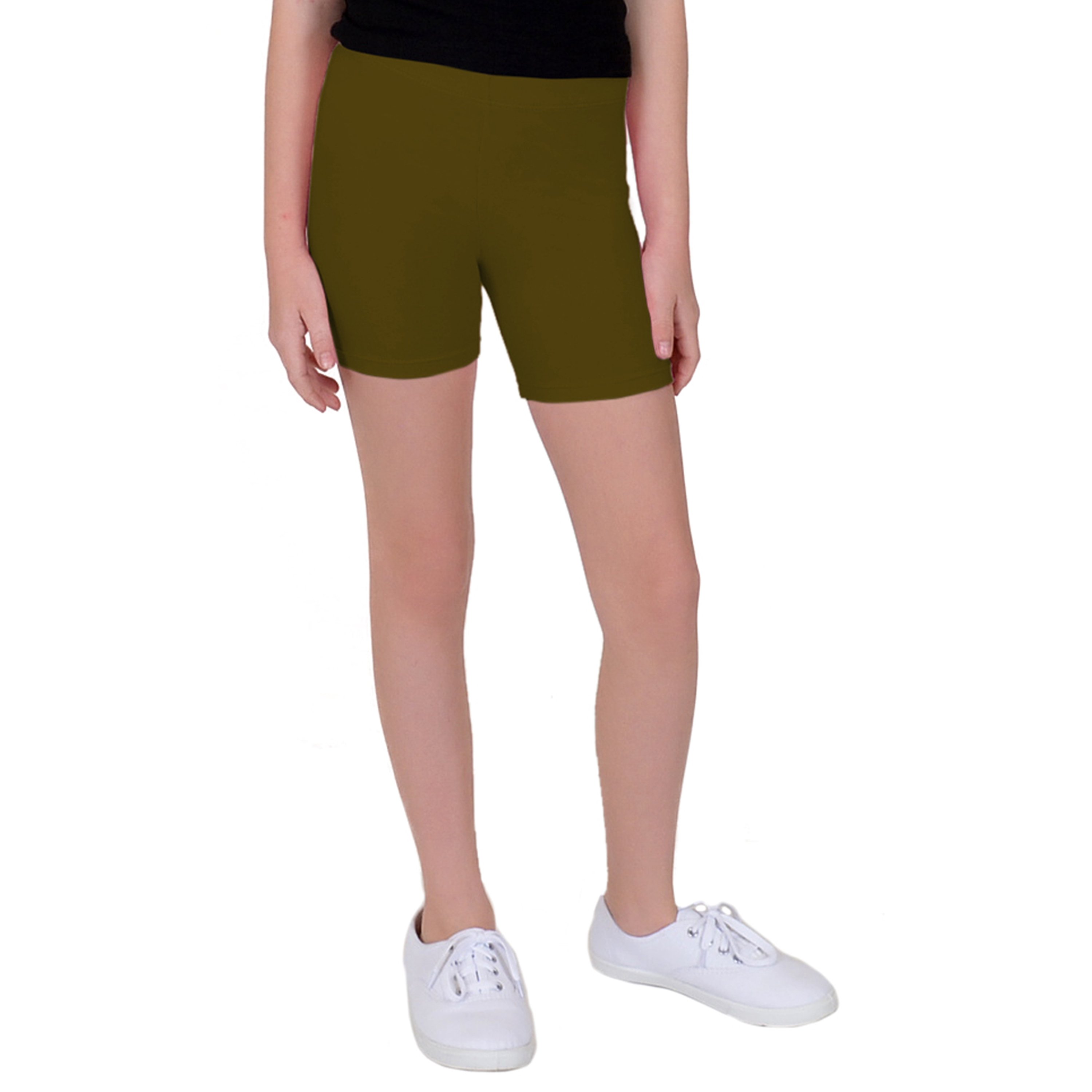 olive green biker shorts