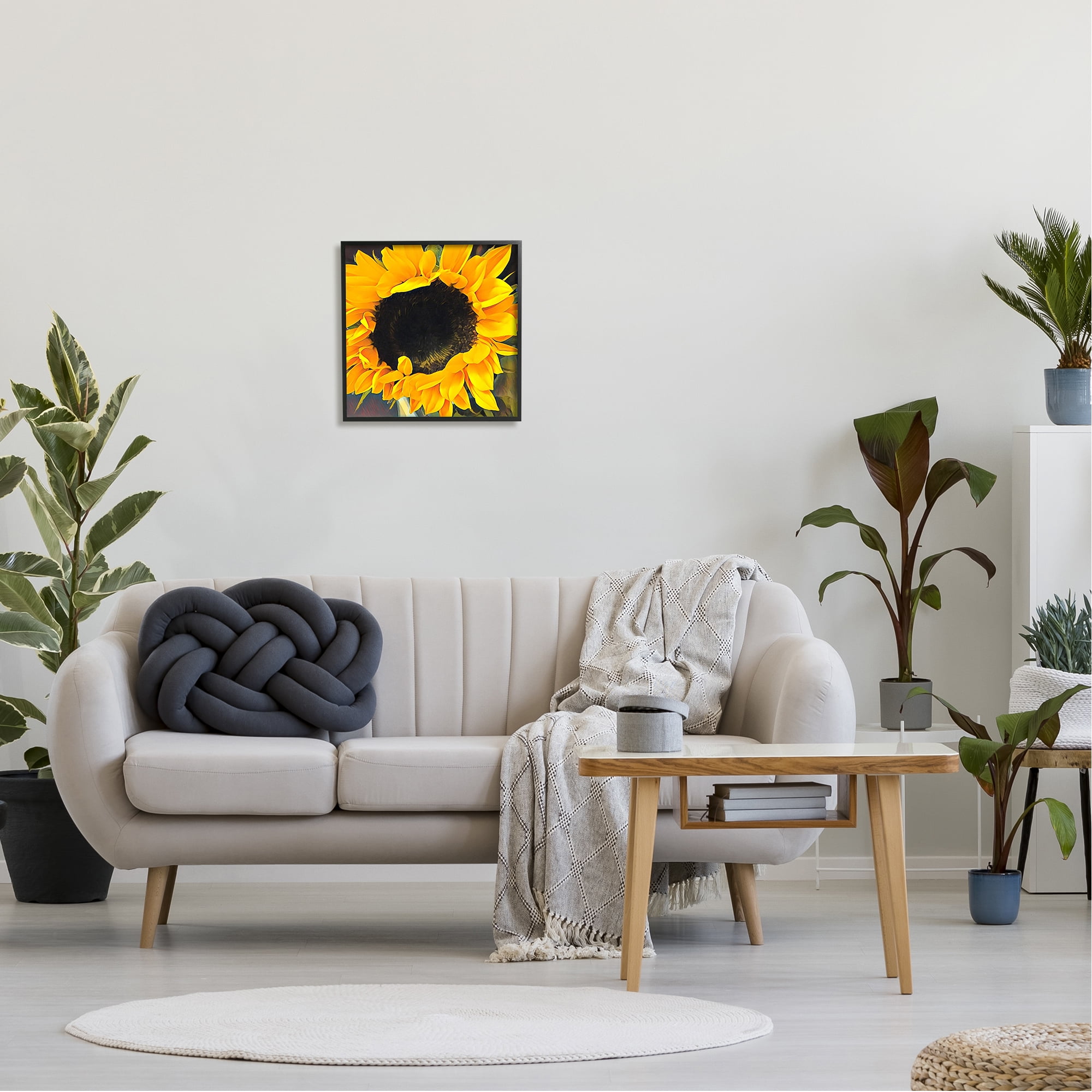 Stupell Industries Yellow Sunflower Summer Garden Botanical & Floral Photography Black Framed Art Print Wall Art