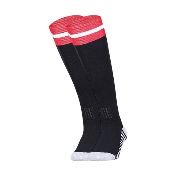 Kids Soccer Socks Striped Knee High Tube Socks Football Uniform Sports Socks for Boys Girls