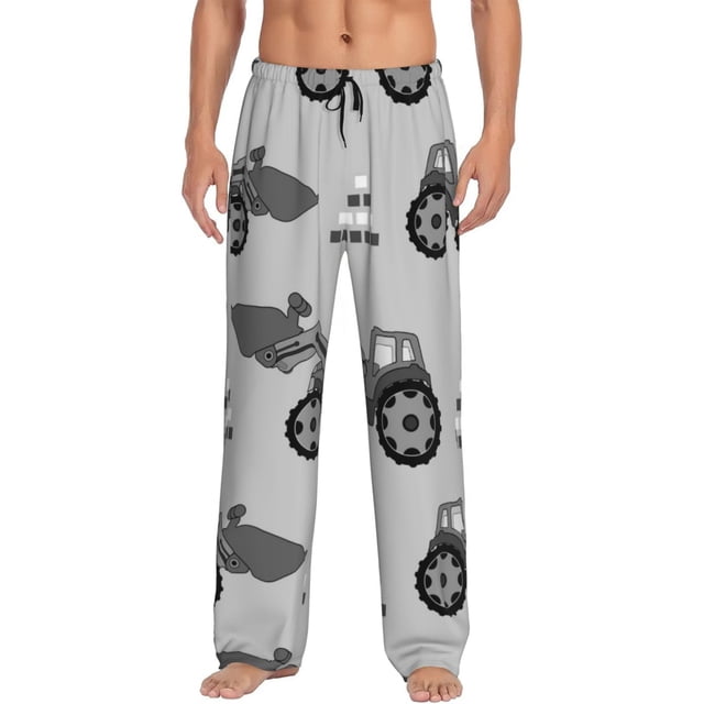 Balery Gray Tractor Pantalones de pijama para hombre, pijama ultraligero, pantalón de descanso-3X-Large