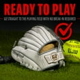 thumbnail image 6 of Franklin Sports Fastpitch Softball Glove - Field Master Fastpitch + Softball Mitt - Womens + Girls Righty Glove - Adult + Youth Baseball + Softball Gloves - Right Hand Throw - 10.5" - White + Grey, 6 of 9